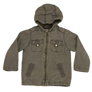 🎉 OLD NAVY Gray Utility Hooded Jacket, size 5T